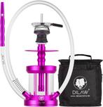 DILAW® Turtle Shisha Aluminium 22 cm hookah-to-go, 4 aanslui, Verzenden, Nieuw