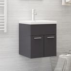 vidaXL Wastafelkast 41x38,5x46 cm bewerkt hout hoogglans, Huis en Inrichting, Badkamer | Badkamermeubels, Verzenden, Nieuw