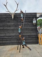 Beeld, Bronze: XXL Children on Ladder - 232 cm - Brons -, Antiek en Kunst