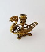 Kandelaar Antieke Franse bronzen draak kaarsenhouder -