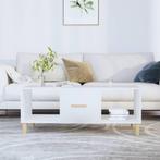 vidaXL Salontafel 102x50x40 cm bewerkt hout wit, Huis en Inrichting, Tafels | Salontafels, Verzenden, Nieuw