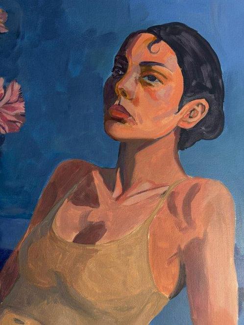 klone alone - Le bleu du silence, Antiek en Kunst, Kunst | Schilderijen | Modern