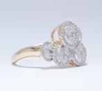 Cocktailring - 14 karaat Geel goud - 1.02ct. tw. Diamant