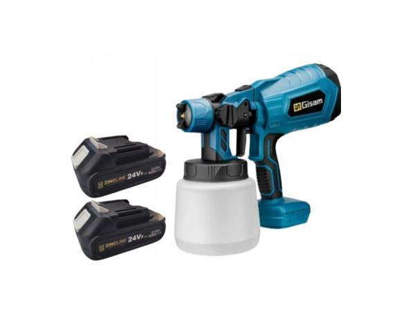 Veiling - Verfspuit HVLP - Accu Verfpistool 24V - 2x 2.0 Ah, Doe-het-zelf en Bouw, Verf, Beits en Lak