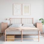 vidaXL Nachtkastjes 2 st 36x39x68 cm staal roze, Huis en Inrichting, Verzenden, Nieuw