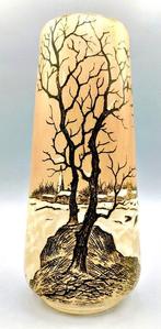 Legras & Cie. - Vaas - Oude geëmailleerde vaas met een