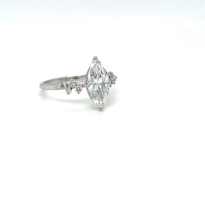 Zonder minimumprijs - Ring - 14 karaat Witgoud - 2.06ct. tw., Bijoux, Sacs & Beauté, Bagues