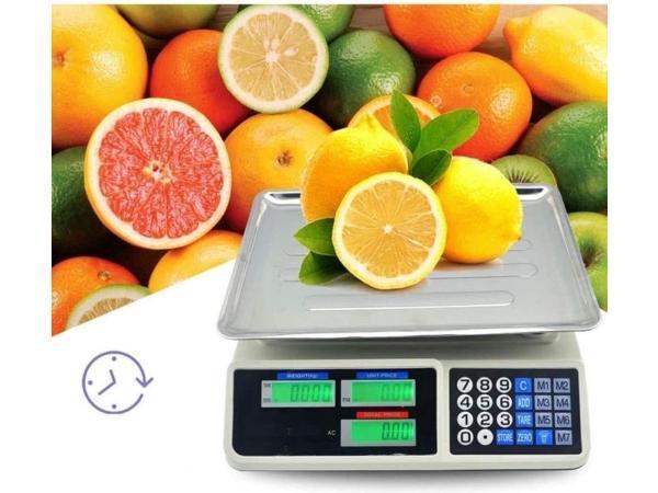 Veiling - iBello Digitale Weegschaal tot 40kg Prijsweegschaa, Doe-het-zelf en Bouw, Weegschalen, Nieuw