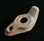 Oud-Romeins Terracotta Versierde olielamp - 50 mm (Zonder, Antiek en Kunst