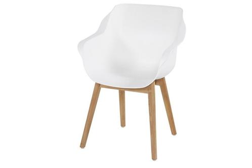 Hartman Sophie Element tuinstoel royal white met teak frame, Tuin en Terras, Tuinsets en Loungesets