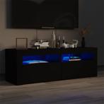 vidaXL Tv-meubel met LED-verlichting 120x35x40 cm zwart, Huis en Inrichting, Kasten |Televisiemeubels, Verzenden, Nieuw