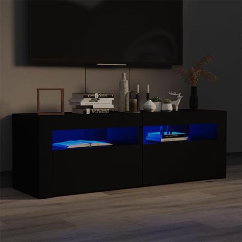 vidaXL Tv-meubel met LED-verlichting 120x35x40 cm zwart, Huis en Inrichting, Kasten |Televisiemeubels, Nieuw, Verzenden