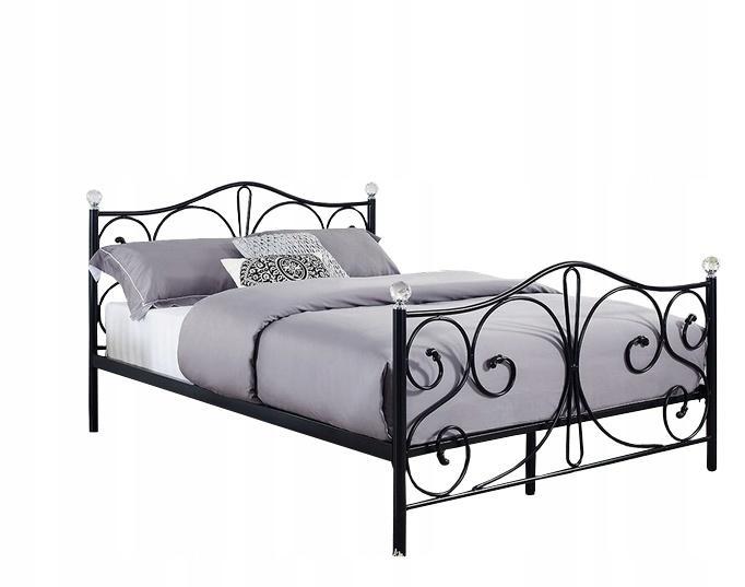 Metalen bedframe met lattenbodem- 140x200 - zwart met kri..., Doe-het-zelf en Bouw, Metalen, Nieuw, Ophalen of Verzenden