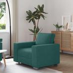 vidaXL Donkergroene Fauteuil - 59 cm Stof, Huis en Inrichting, Zetels | Zetels, Verzenden, Nieuw