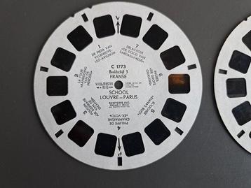 7 View Master schijfjes met Louvre, tuinbloemen, Marokko, beschikbaar voor biedingen