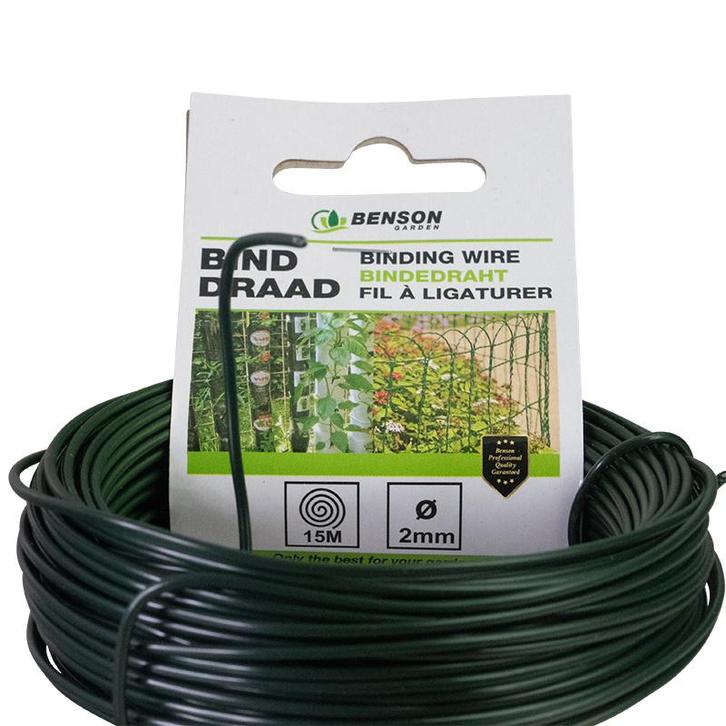 IJzerdraad 2.0 mm x 15meters Geplastificeerd, Tuin en Terras, Overige Tuin en Terras, Verzenden