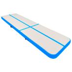 Gymnastiekmat met pomp opblaasbaar 800x100x20 cm PVC blauw, Nieuw, Verzenden