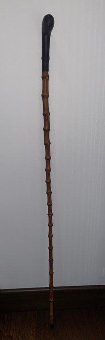 Wandelstok - Bamboe, Leder, Antiek en Kunst, Antiek | Overige Antiek