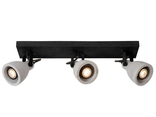 Veiling - Lucide dimbare plafondspot CONCRI-LED 3x5W zwart, Huis en Inrichting, Lampen | Plafondlampen