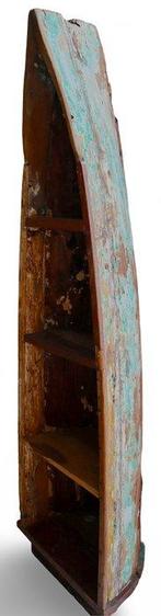 Boekenkast - Teak - houten zeilboot
