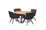 4 Seasons Outdoor Flores dining set met Basso tafel Ø 130 cm, Nieuw