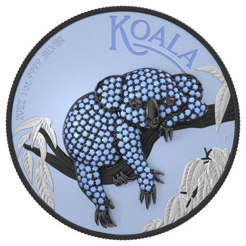 Australië. 1 Dollar 2022 Koala Blue, 1 Oz (.999), Postzegels en Munten, Munten | Europa | Niet-Euromunten