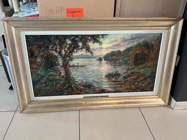 André Hallet (1890-1959) - Kisenyi Lac Kivu, Antiek en Kunst, Kunst | Schilderijen | Klassiek