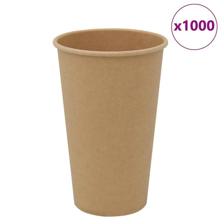 vidaXL Papieren koffiekopjes 1000 st 16oz 400 ml bruin, Zakelijke goederen, Horeca | Overige, Verzenden