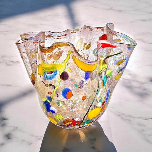 Filippo Maso - Vaas -  Grote amethist zakdoekvaas met, Antiek en Kunst, Antiek | Glaswerk en Kristal
