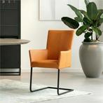 Set van 8 Leren eetkamerstoelen Dare met armleuning -, Huis en Inrichting, Stoelen, Ophalen of Verzenden, Nieuw, Leer