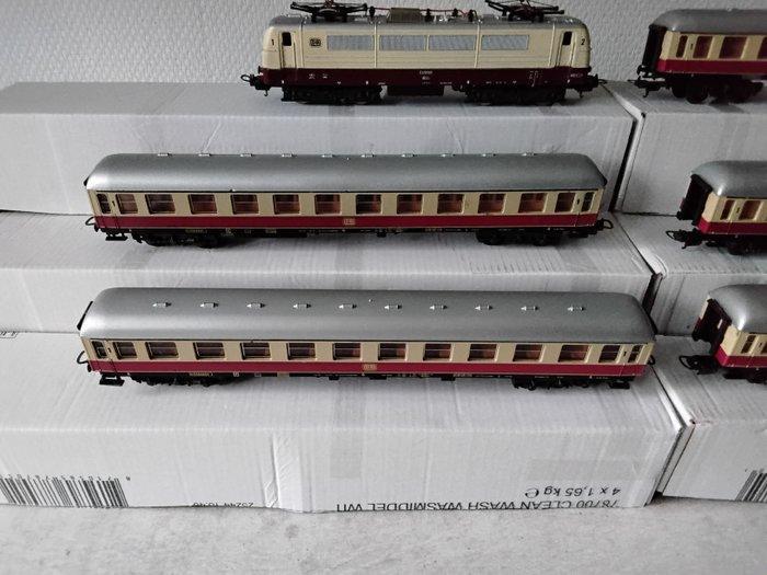 Lima H0 - Treinset (6) - E41 en 5 rijtuigen in beige/rood, Hobby en Vrije tijd, Modeltreinen | H0