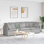 vidaXL Modulaire bank met kussens stof wolk grijs, Verzenden, Nieuw