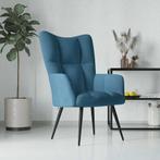 vidaXL Relaxstoel fluweel blauw, Huis en Inrichting, Fauteuils, Verzenden, Nieuw