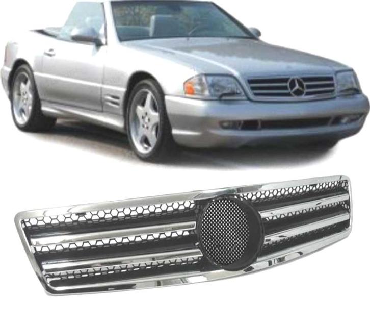 CALANDRE AMG POUR MERCEDES SL R129 89-98 NOIR CHROMÉ, Auto-onderdelen, Carrosserie, Verzenden