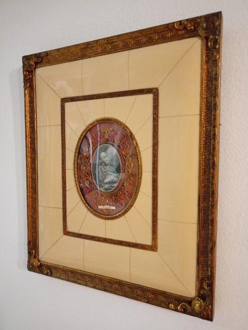 Reliquaire - Laiton, Papier, Verre, Celluloïd - 1920-1930,, Antiek en Kunst, Kunst | Niet-Westerse kunst