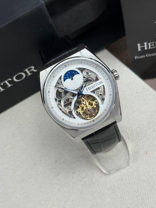 Heritor - Heritor Automatic Daxton Skeleton - Black/White -, Handtassen en Accessoires, Horloges | Heren
