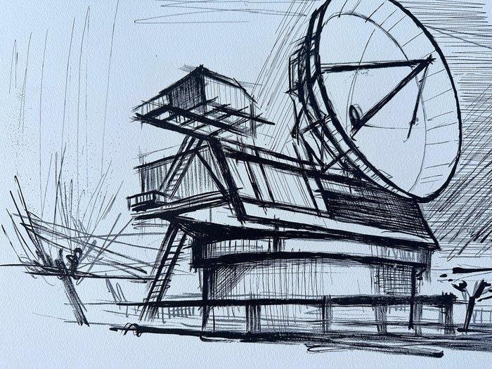 Bernard Buffet (1928-1999) - Station de radar, Antiek en Kunst, Antiek | Overige Antiek