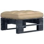 vidaXL Tuinhocker pallet zwart geïmpregneerd grenenhout, Tuin en Terras, Verzenden, Nieuw