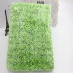 Actie mini foamrose met tule appelgroen bulk pak 144 st 2, Nieuw
