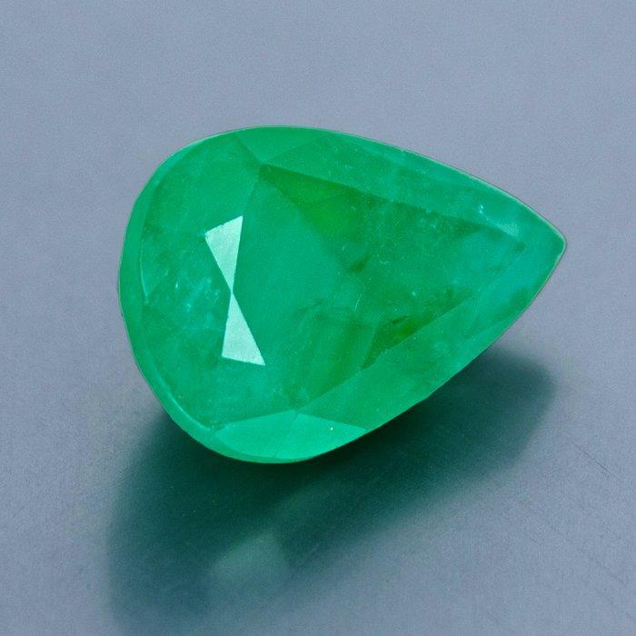 1 pcs Groen Smaragd - 7.09 ct - Bellerophon Gemlab -, Handtassen en Accessoires, Edelstenen