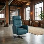 Leren handmatige relaxfauteuil Pride - Toledo Turquoise, Huis en Inrichting, Nieuw, Ophalen of Verzenden, Modern, 50 tot 75 cm