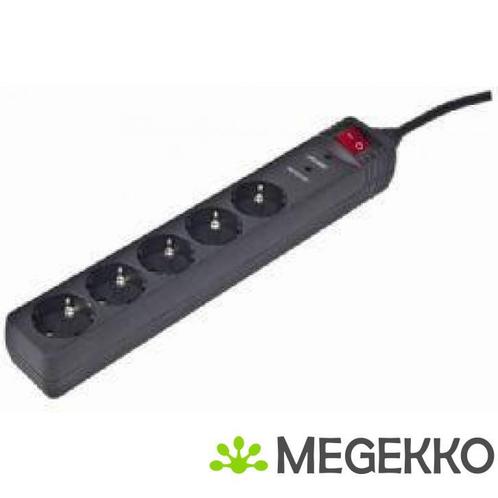 Gembird SPG5-C-15 Overspanningsbeveiliging, Computers en Software, Pc- en Netwerkkabels, Nieuw, Verzenden