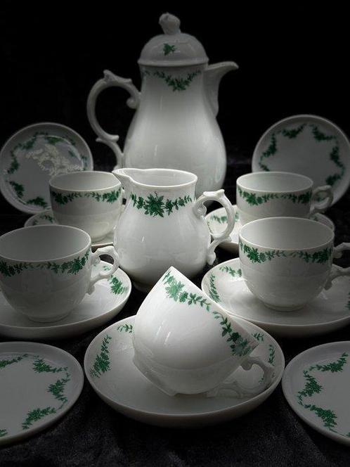 Koffieservies - Fürstenberg– elegantes Design mit grünem, Antiek en Kunst, Antiek | Meubels | Tafels