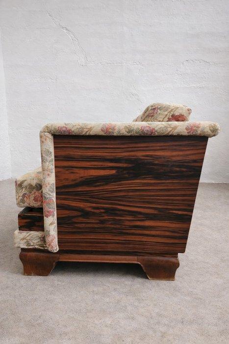 Austrian Art deco Macassar Sofa - Canapé - Acajou, Ébène de, Antiek en Kunst, Antiek | Meubels | Stoelen en Sofa's