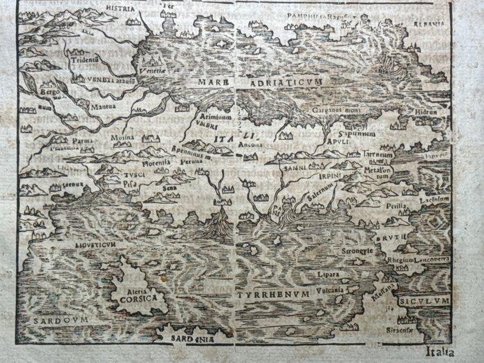 Zwitserland - Kaart van Italië, Corsica, Sardinië met delen, Boeken, Atlassen en Landkaarten