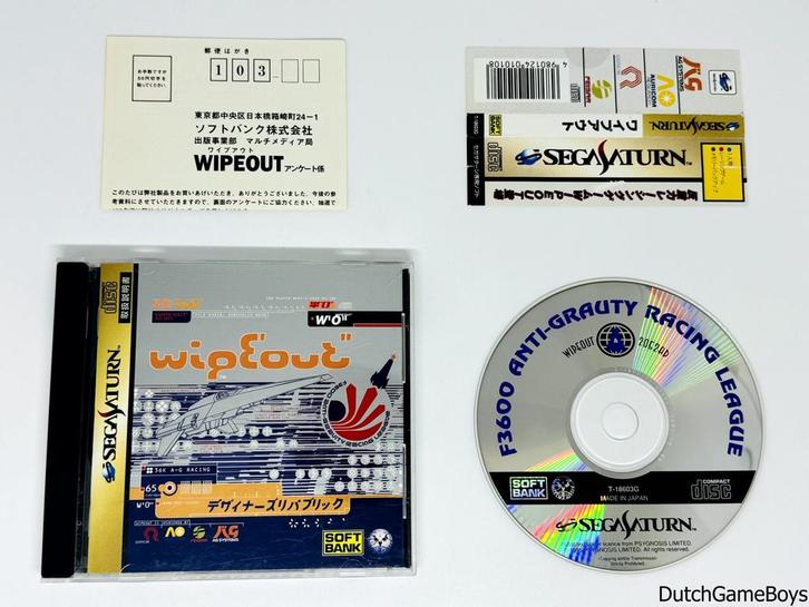 Sega Saturn - Wipeout + Spine & Reg. Card - Japan, Games en Spelcomputers, Games | Sega, Gebruikt, Verzenden