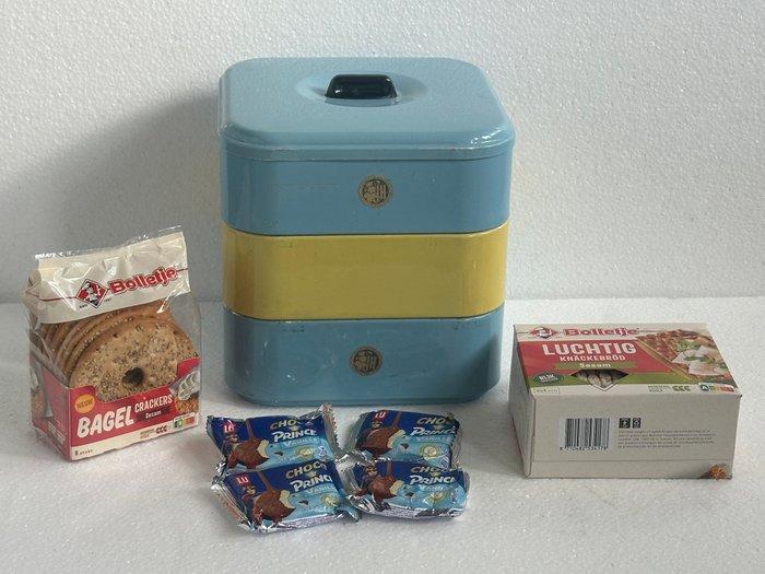 J.H Fabrikerna Savsjo - Pot à biscuits (3) - Aluminium -, Antiquités & Art, Antiquités | Meubles | Chaises & Canapés