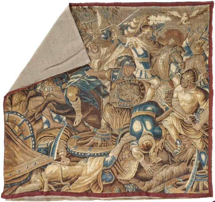 Wandtapijt - 240 cm - 224 cm - Alexander de Grote bij de, Antiek en Kunst, Antiek | Overige Antiek