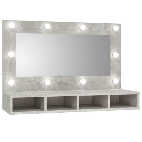 vidaXL Spiegelkast met LED-verlichting 90x31,5x62 cm, Huis en Inrichting, Tafels | Kaptafels, Nieuw, Verzenden