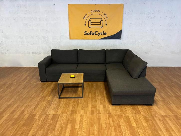 Moderne donkergrijze hoekzetel – Stijlvol en comfortabel, Huis en Inrichting, Zetels | Zetels en Chaises Longues, Nieuw, Ophalen of Verzenden